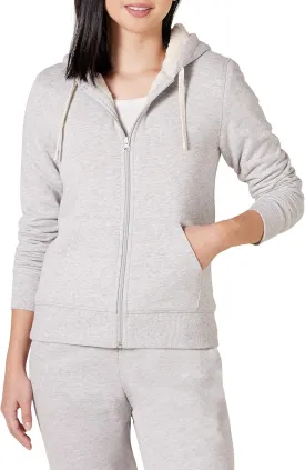 Amazon Essentials Women's Sherpa-Lined Fleece Full-Zip Hooded Jacket (Available in Plus Size)