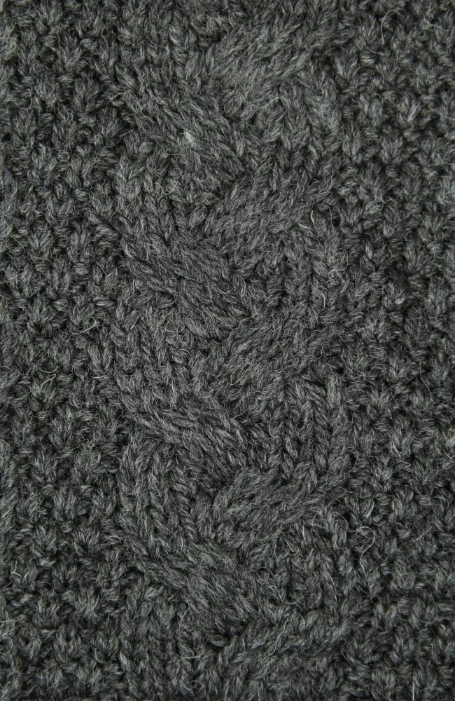 Aran Crafts Women's Irish Cable Knitted Wool Hooded Zip Coat (100% Merino Wool)