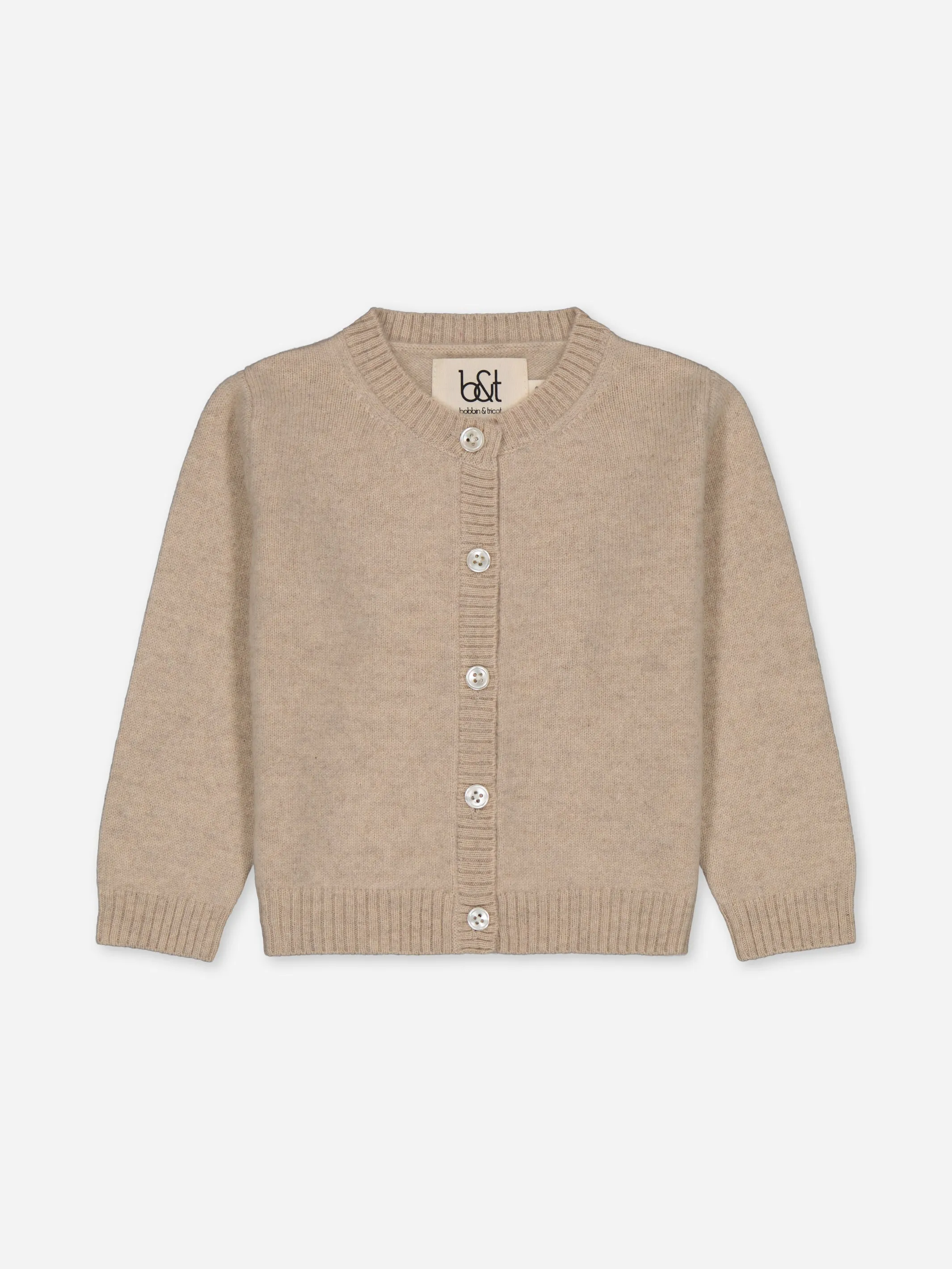 BABY CARDIGAN BEIGE <br> - TO PERSONALIZE -