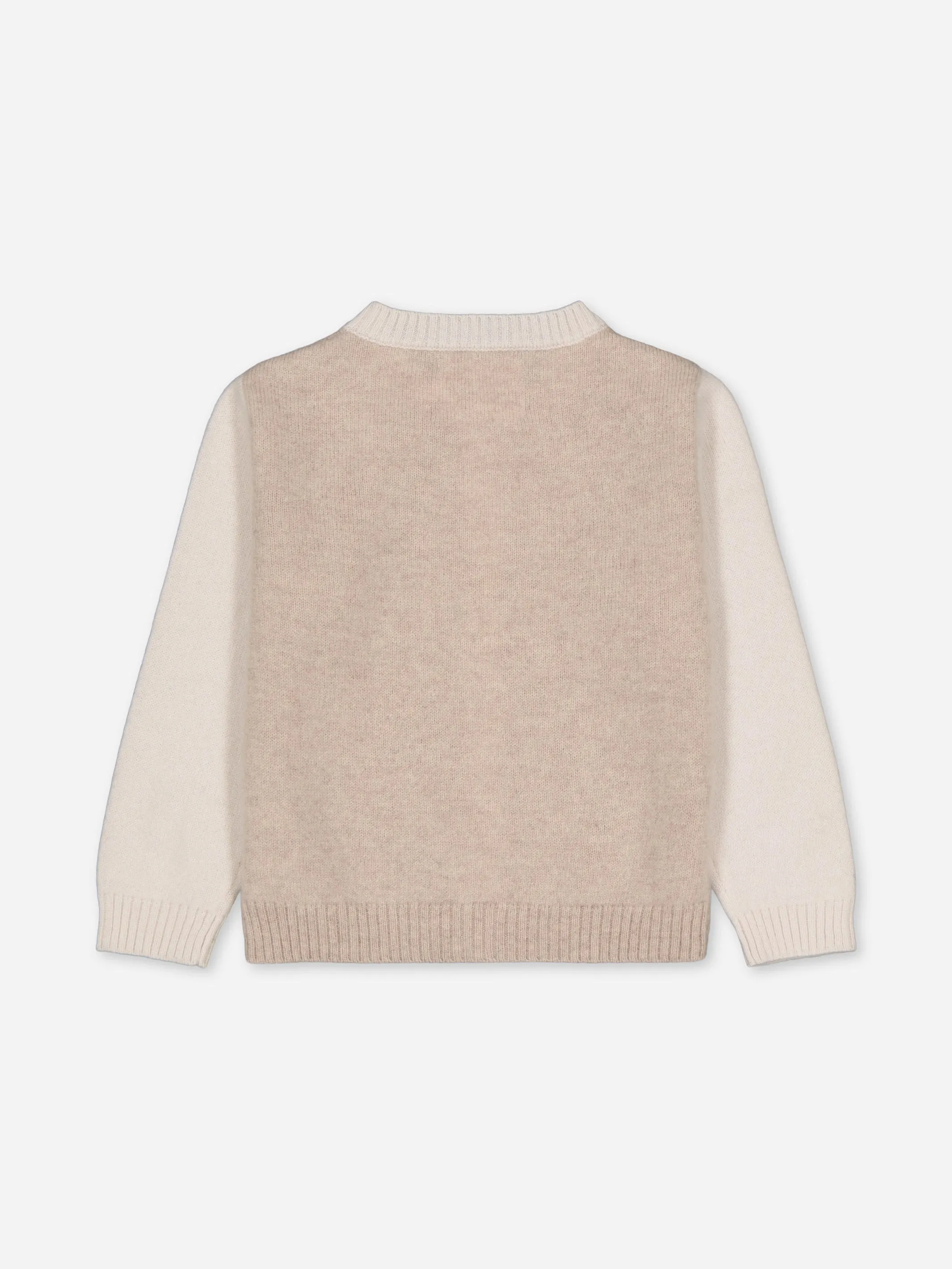 BABY CARDIGAN COLORBLOCK BEIGE