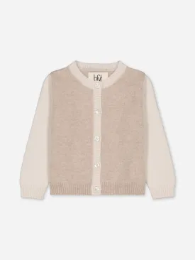 BABY CARDIGAN COLORBLOCK BEIGE
