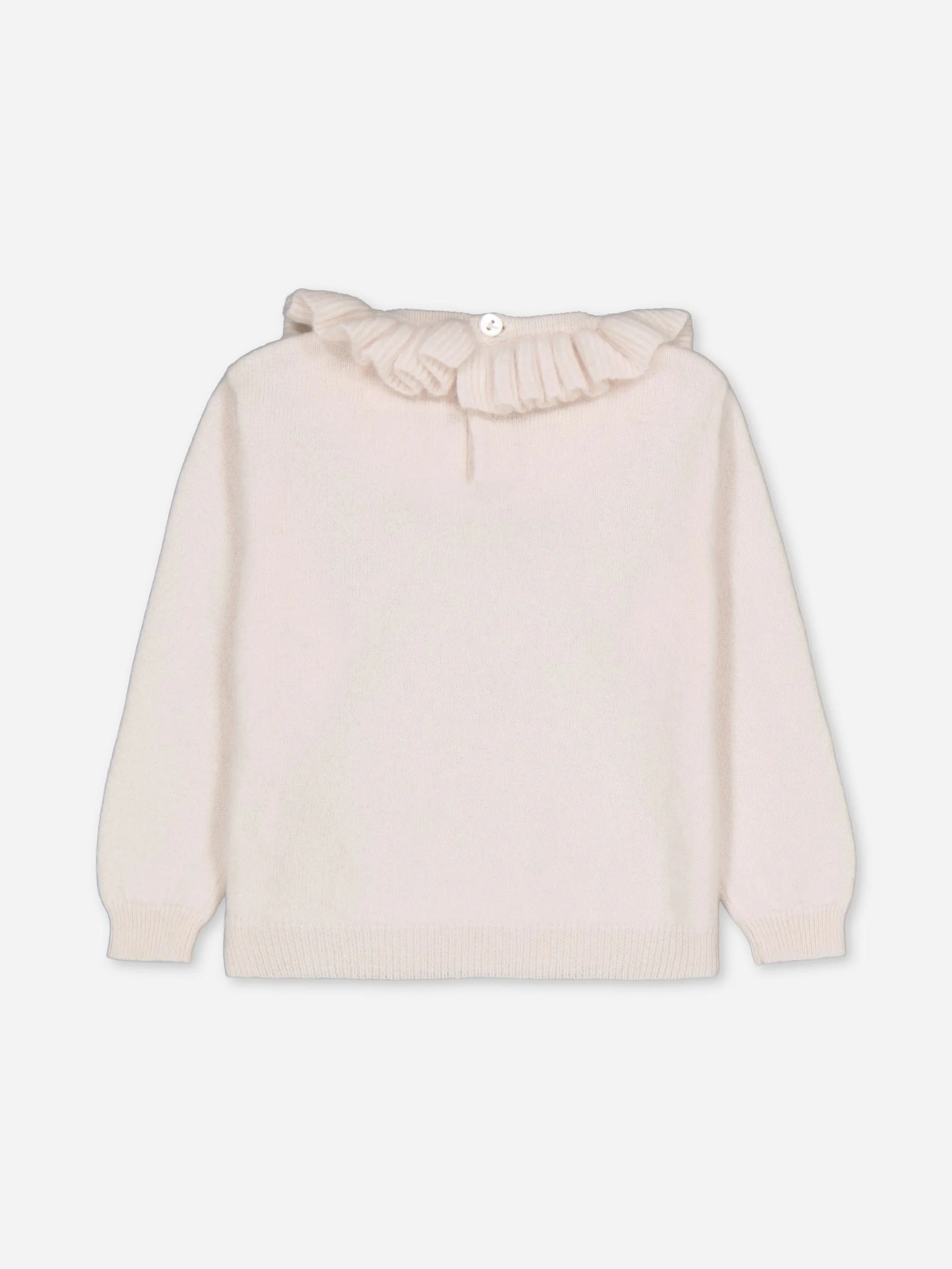 BABY RUFFLED SWEATER IVORY