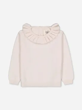 BABY RUFFLED SWEATER IVORY