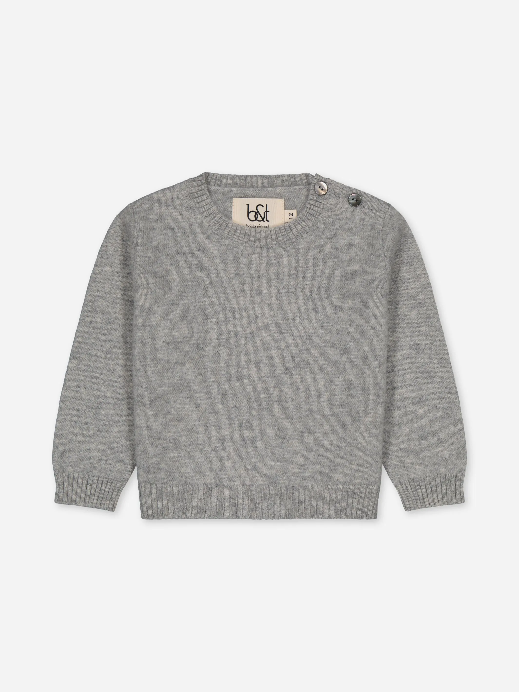 BABY SWEATER GREY <br> - TO PERSONALIZE -