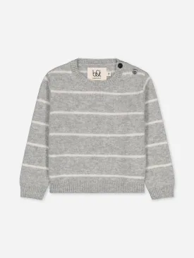 BABY SWEATER STRIPES GREY