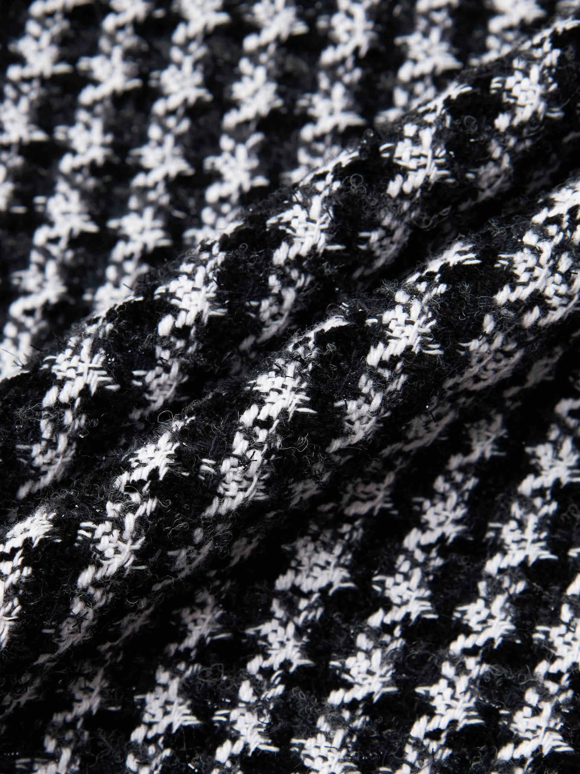 Belt Houndstooth Pattern Jacket
