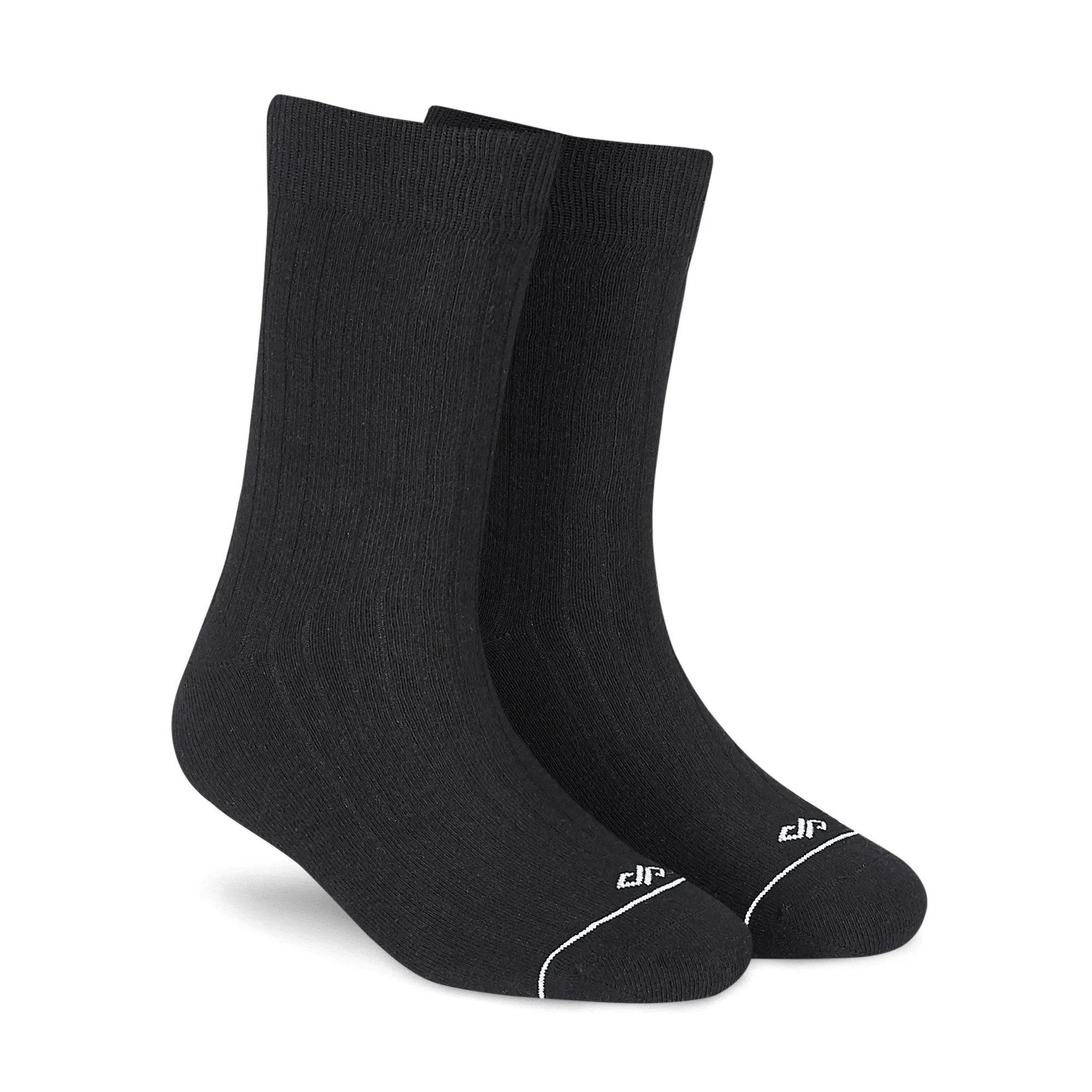 Black Unisex Crew Length Socks
