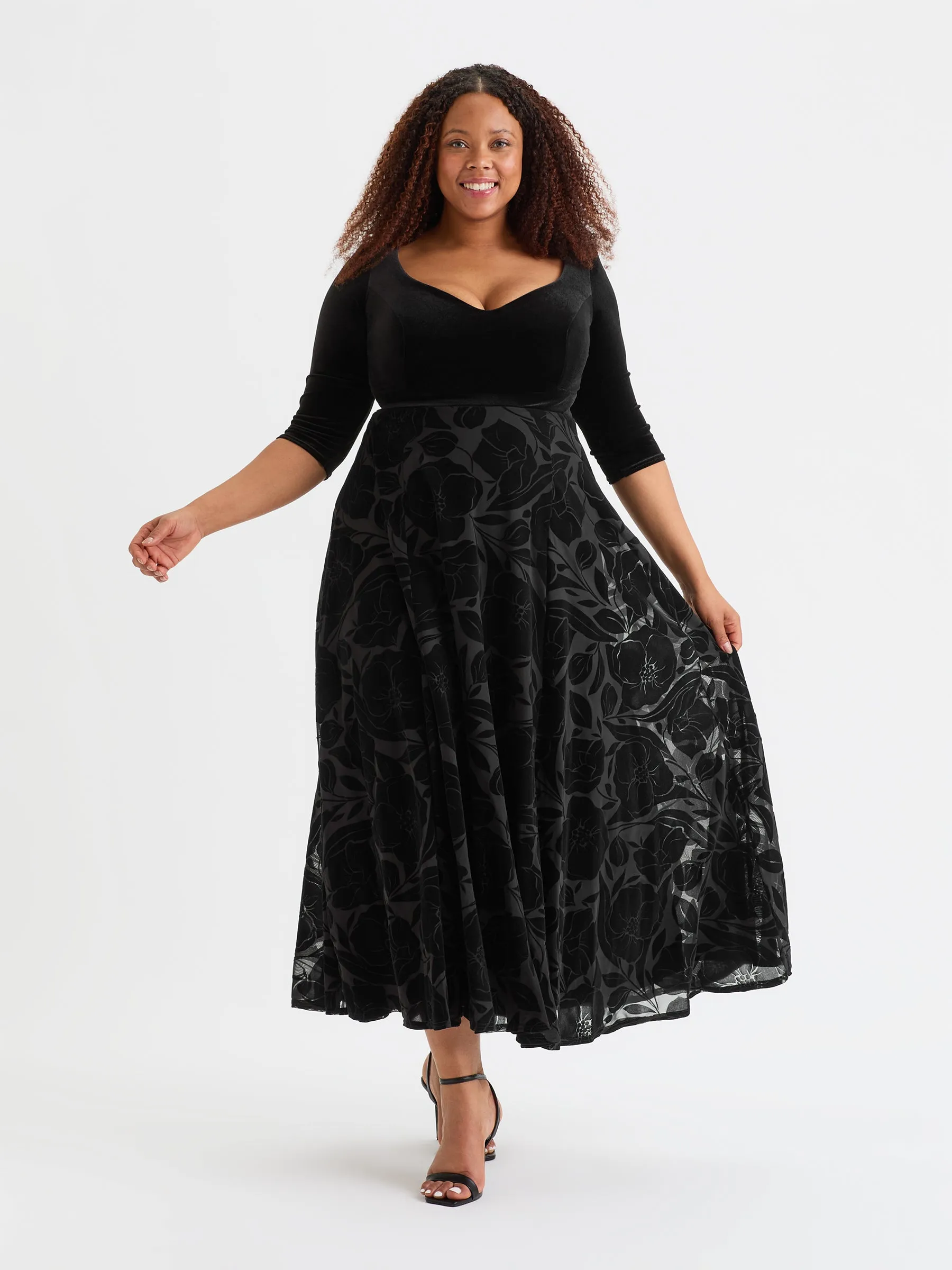 Black Velvet 2-in-1 with Flock Skirt