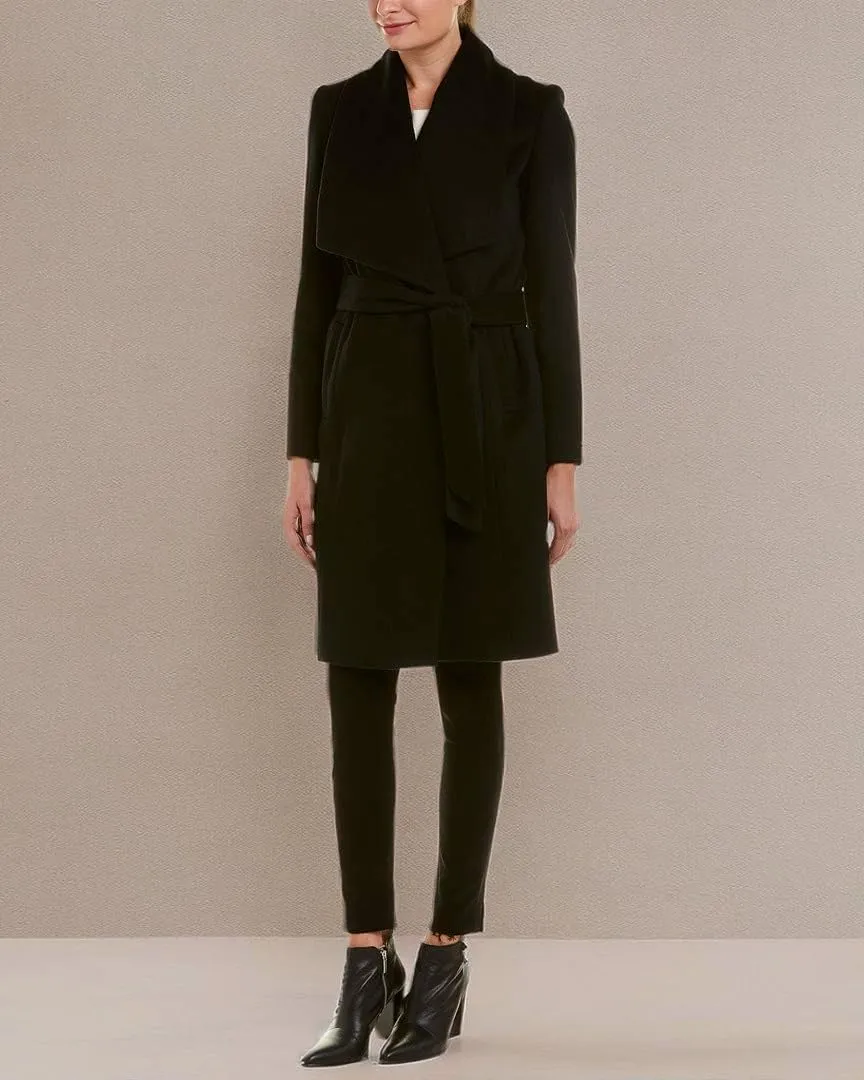 Cole Haan womens Belted Wool Classically Elegant Coat for Year-round Style (Standard and Plus Size