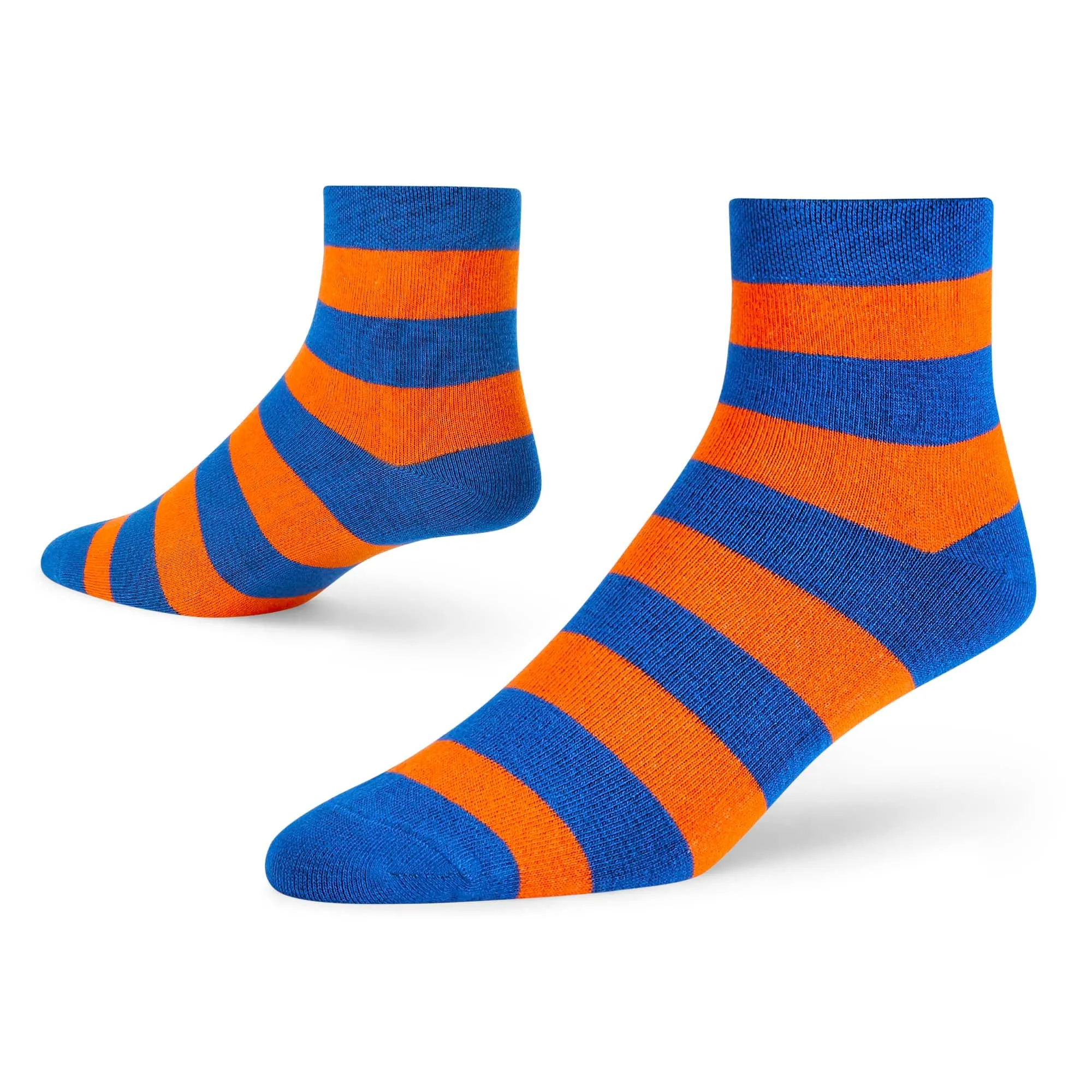 Colorful Striped Ankle Socks - 4-Pair Collection for Style