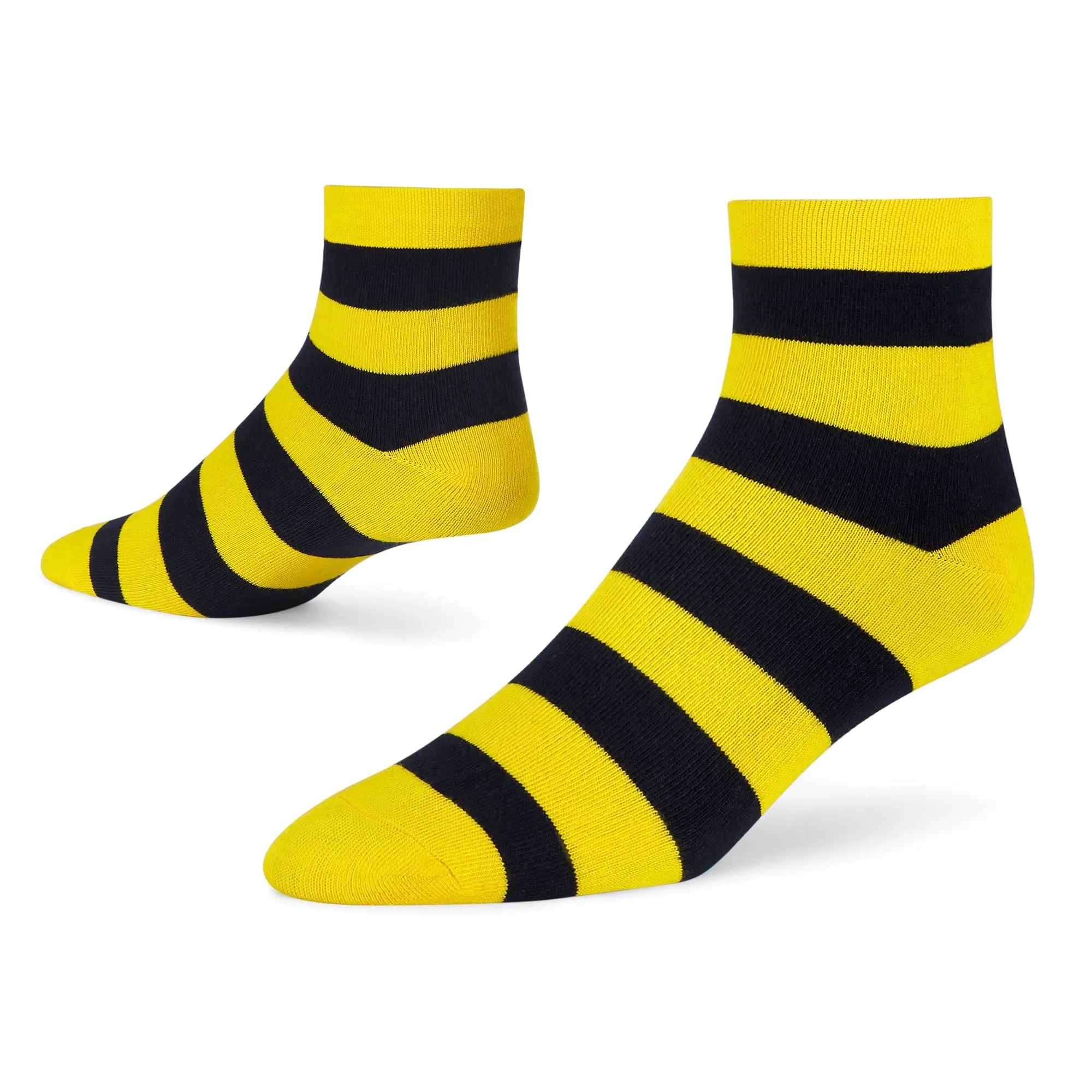 Colorful Striped Ankle Socks - 4-Pair Collection for Style