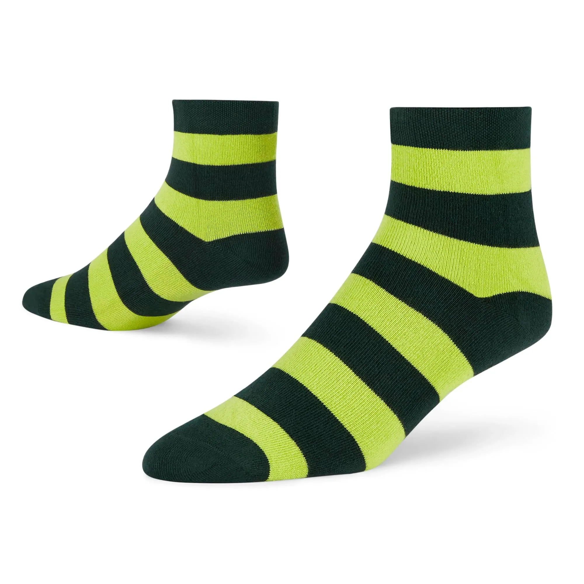 Colorful Striped Ankle Socks - 4-Pair Collection for Style