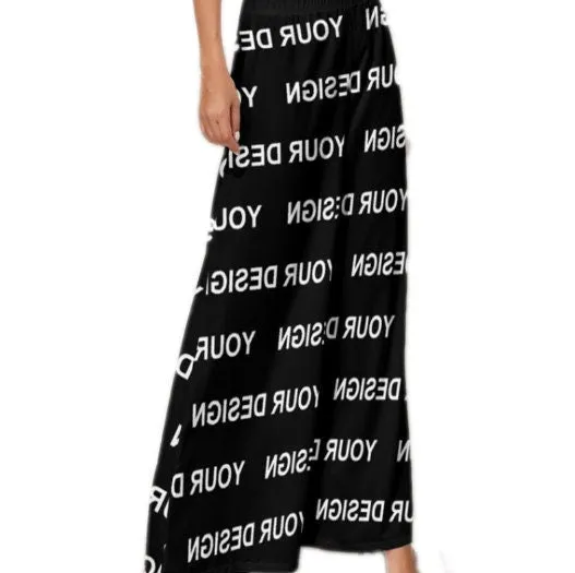 Custom Pants, Custom Trousers, Personalized Pajamas, High Waist Wide Leg, Unisex, Gift for Him Her Wife Girlfriend, Funny Gift for Women