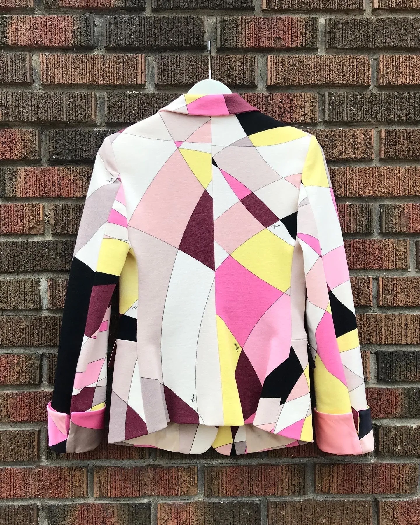 EMILIO PUCCI Firenze Multi Colour Pattern Wool Blend Blazer