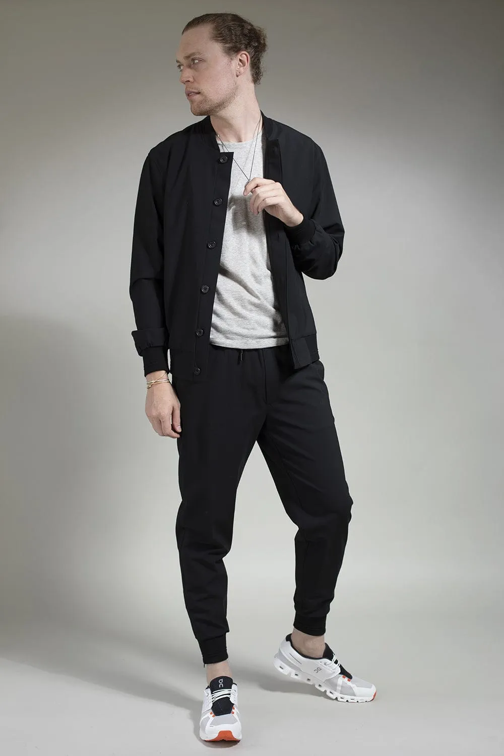 Essential Pierre Button Blazer - Black