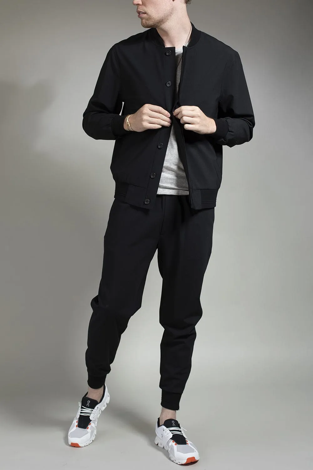 Essential Pierre Button Blazer - Black