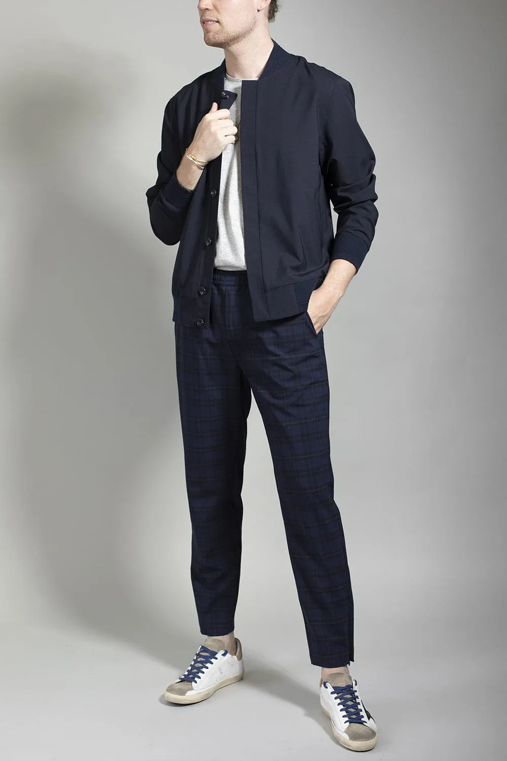 Essential Pierre Button Blazer - Navy
