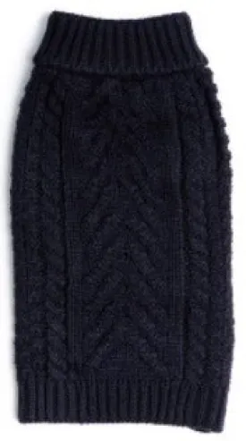 Fab Dog Chunky Black Knit Sweater