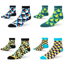 Fresh Designs Ankle Socks - 4 Pairs for Modern Looks