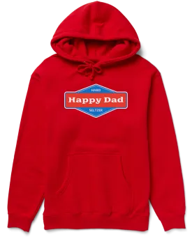Happy Dad Front Logo Hoodie (Red)