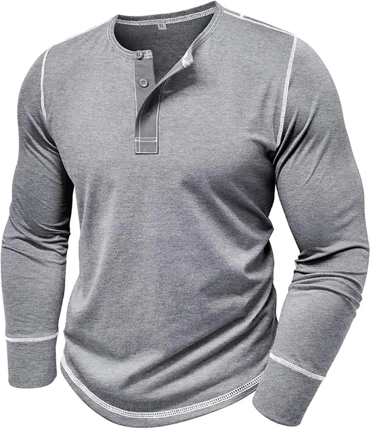 Henley Shirts for Men Casual Button Down Shirts Big and Tall Long Sleeve Shirts Trendy Spring Tops