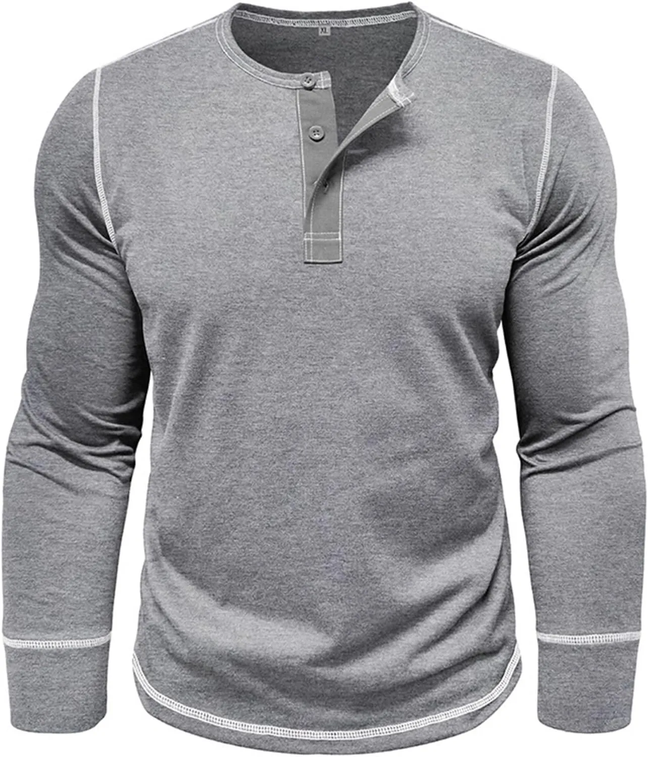 Henley Shirts for Men Casual Button Down Shirts Big and Tall Long Sleeve Shirts Trendy Spring Tops