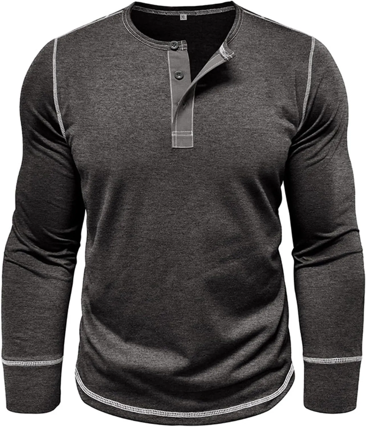 Henley Shirts for Men Casual Button Down Shirts Big and Tall Long Sleeve Shirts Trendy Spring Tops