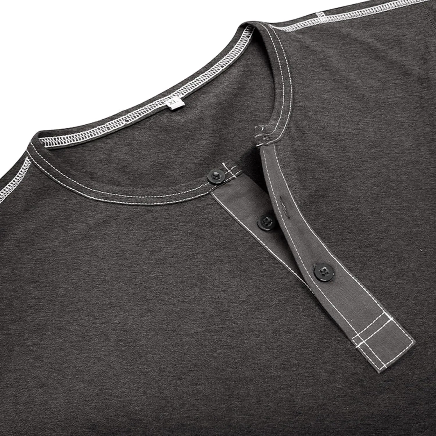 Henley Shirts for Men Casual Button Down Shirts Big and Tall Long Sleeve Shirts Trendy Spring Tops