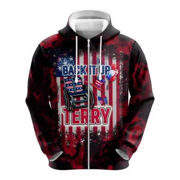 Independence Day Back Up Terry American 3D All Over Print Shirt Hoodie