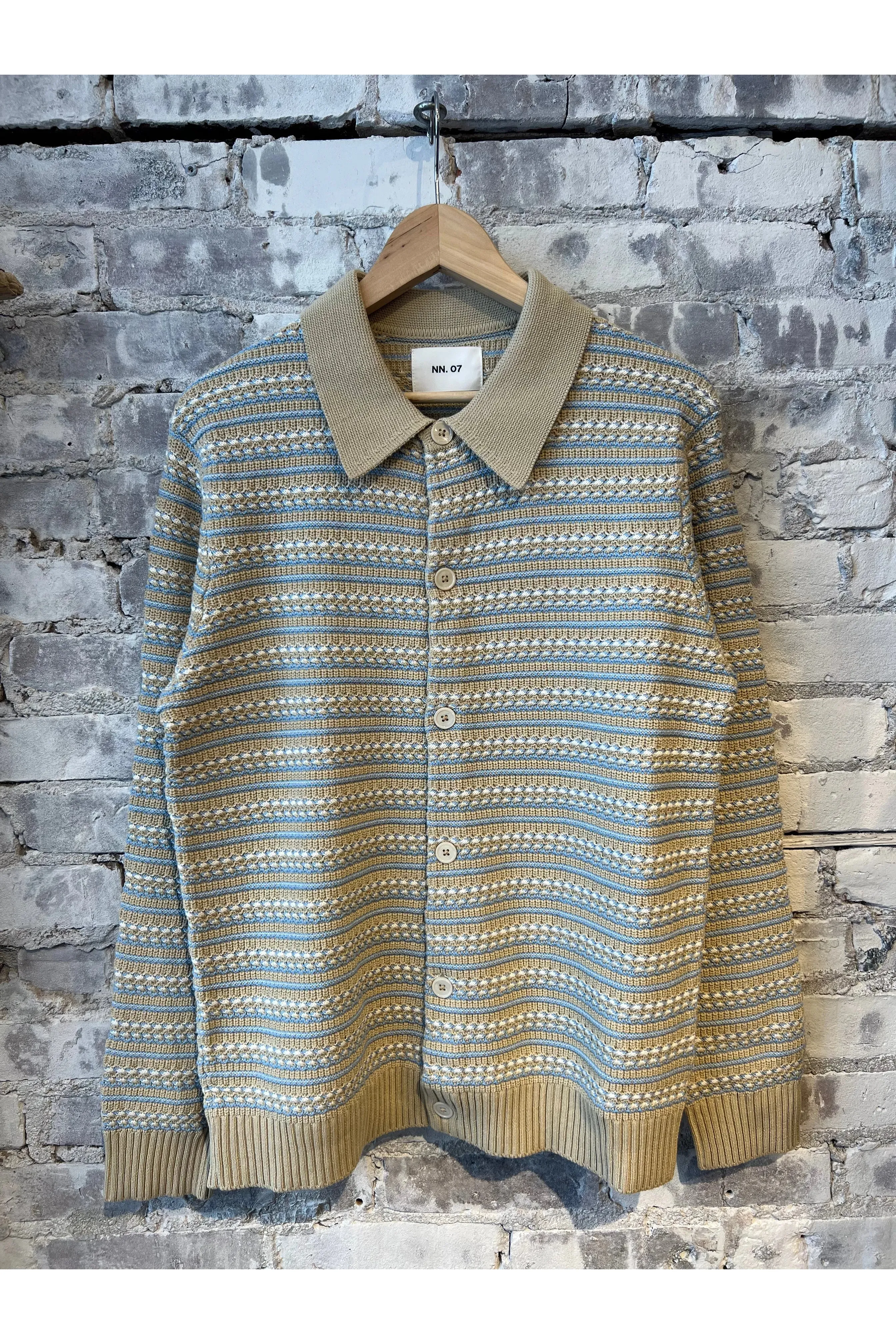 Jackie Polo Cardigan - White Pepper