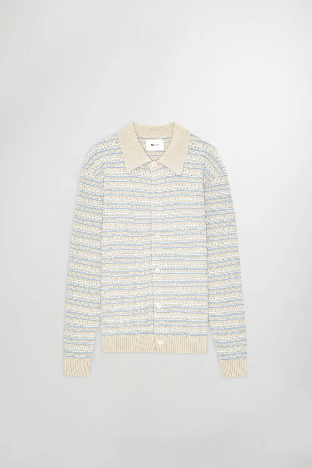 Jackie Polo Cardigan - White Pepper