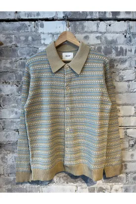 Jackie Polo Cardigan - White Pepper