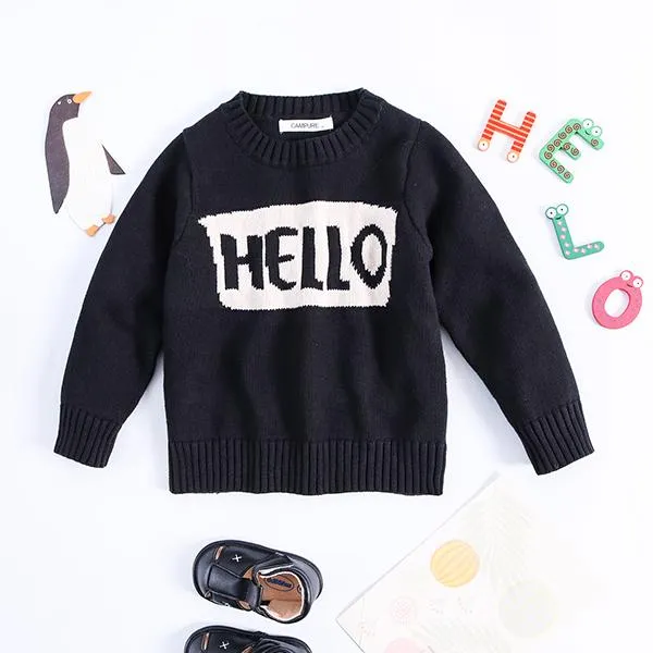 Knitted Pullover Top Babies Toddlers Boys Girls Mothers Sweater