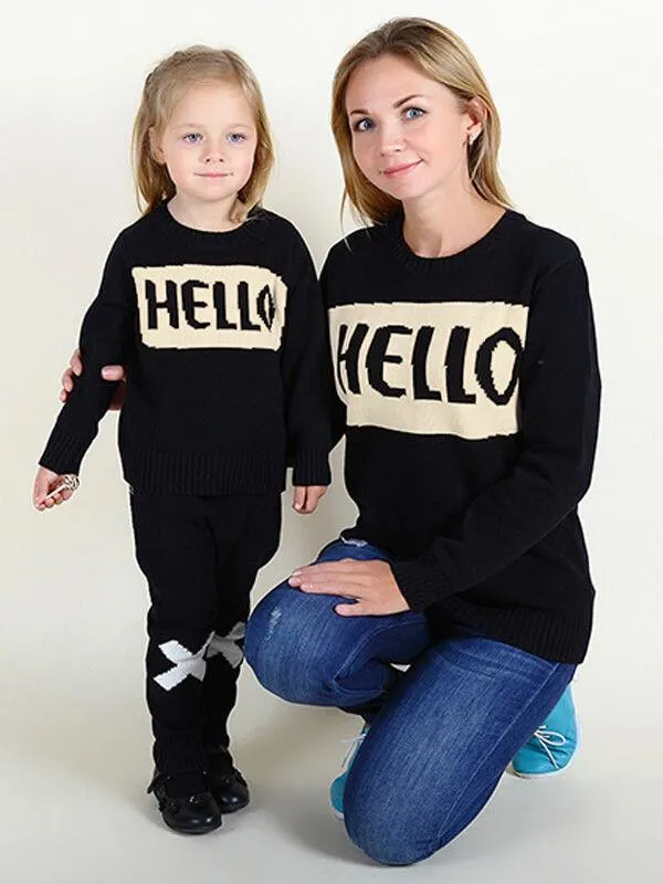 Knitted Pullover Top Babies Toddlers Boys Girls Mothers Sweater