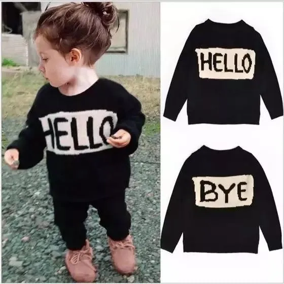 Knitted Pullover Top Babies Toddlers Boys Girls Mothers Sweater
