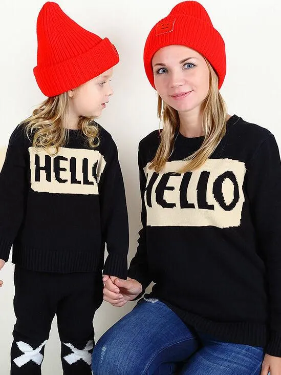 Knitted Pullover Top Babies Toddlers Boys Girls Mothers Sweater
