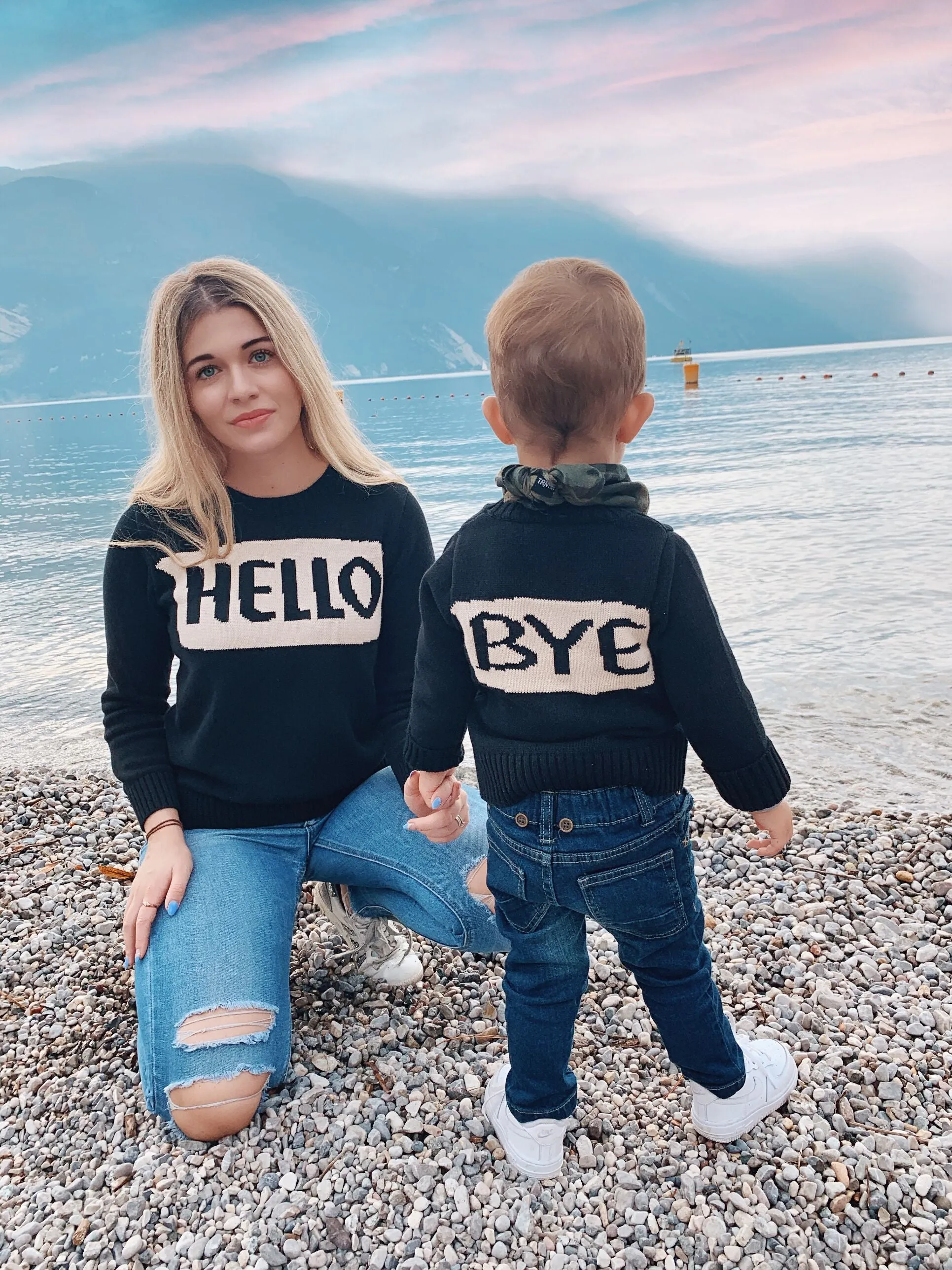 Knitted Pullover Top Babies Toddlers Boys Girls Mothers Sweater