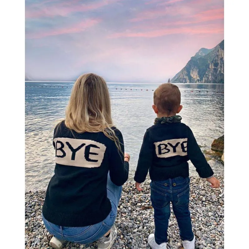 Knitted Pullover Top Babies Toddlers Boys Girls Mothers Sweater