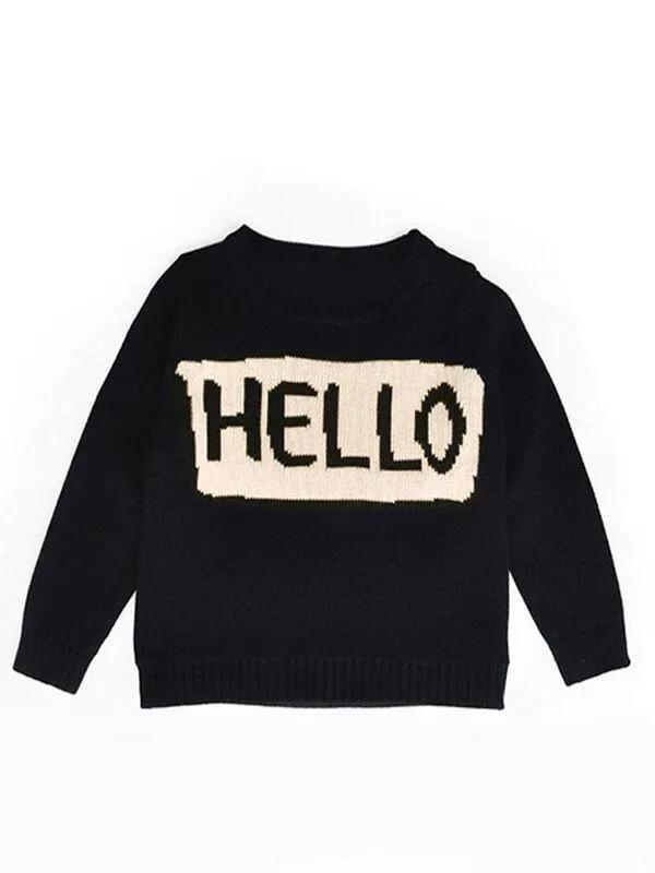 Knitted Pullover Top Babies Toddlers Boys Girls Mothers Sweater