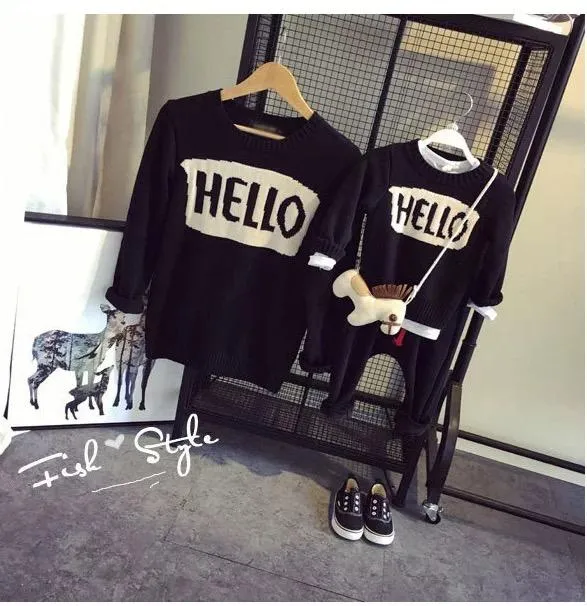 Knitted Pullover Top Babies Toddlers Boys Girls Mothers Sweater