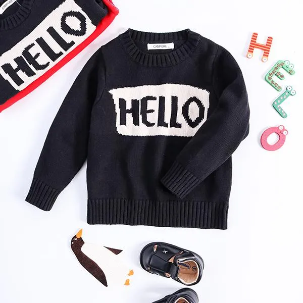 Knitted Pullover Top Babies Toddlers Boys Girls Mothers Sweater