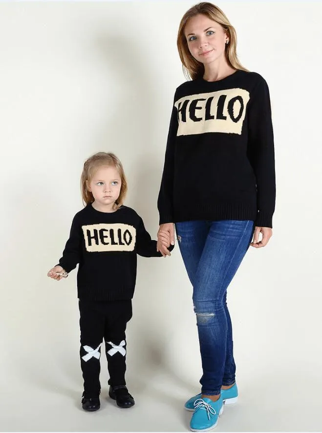 Knitted Pullover Top Babies Toddlers Boys Girls Mothers Sweater