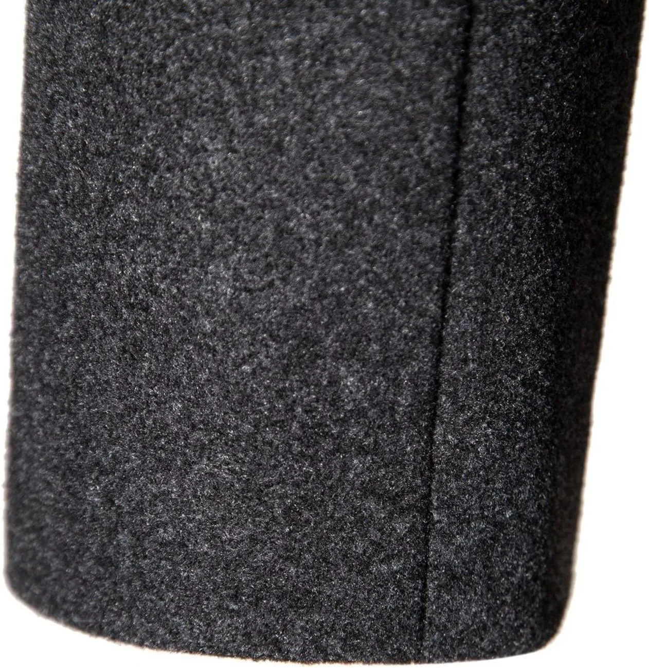 Mens Trench Coat Notched Lapel Pea Coat Winter Slim Fit Single Peacoat Wool Blend Elegant Long Jackets