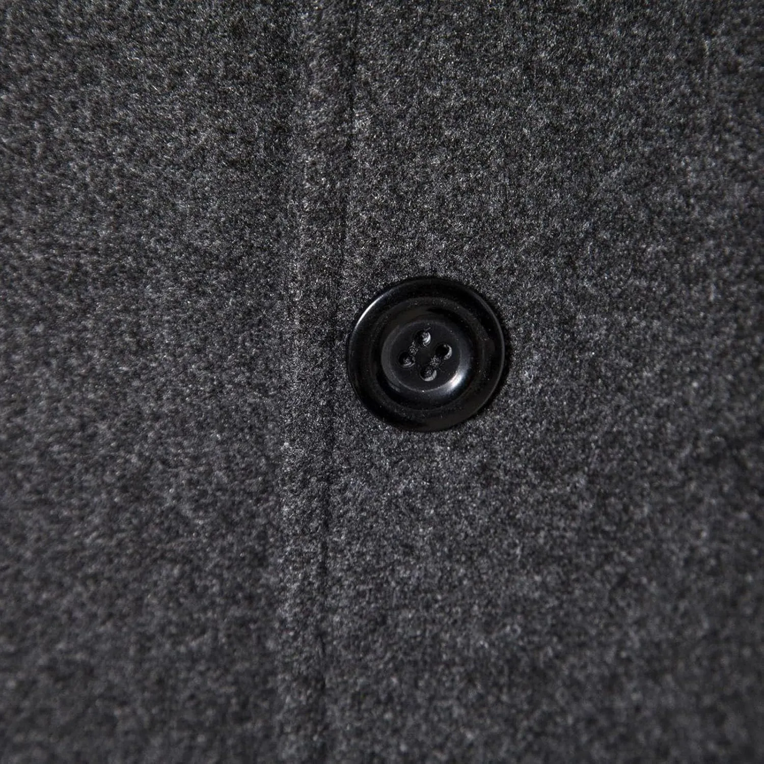 Mens Trench Coat Notched Lapel Pea Coat Winter Slim Fit Single Peacoat Wool Blend Elegant Long Jackets