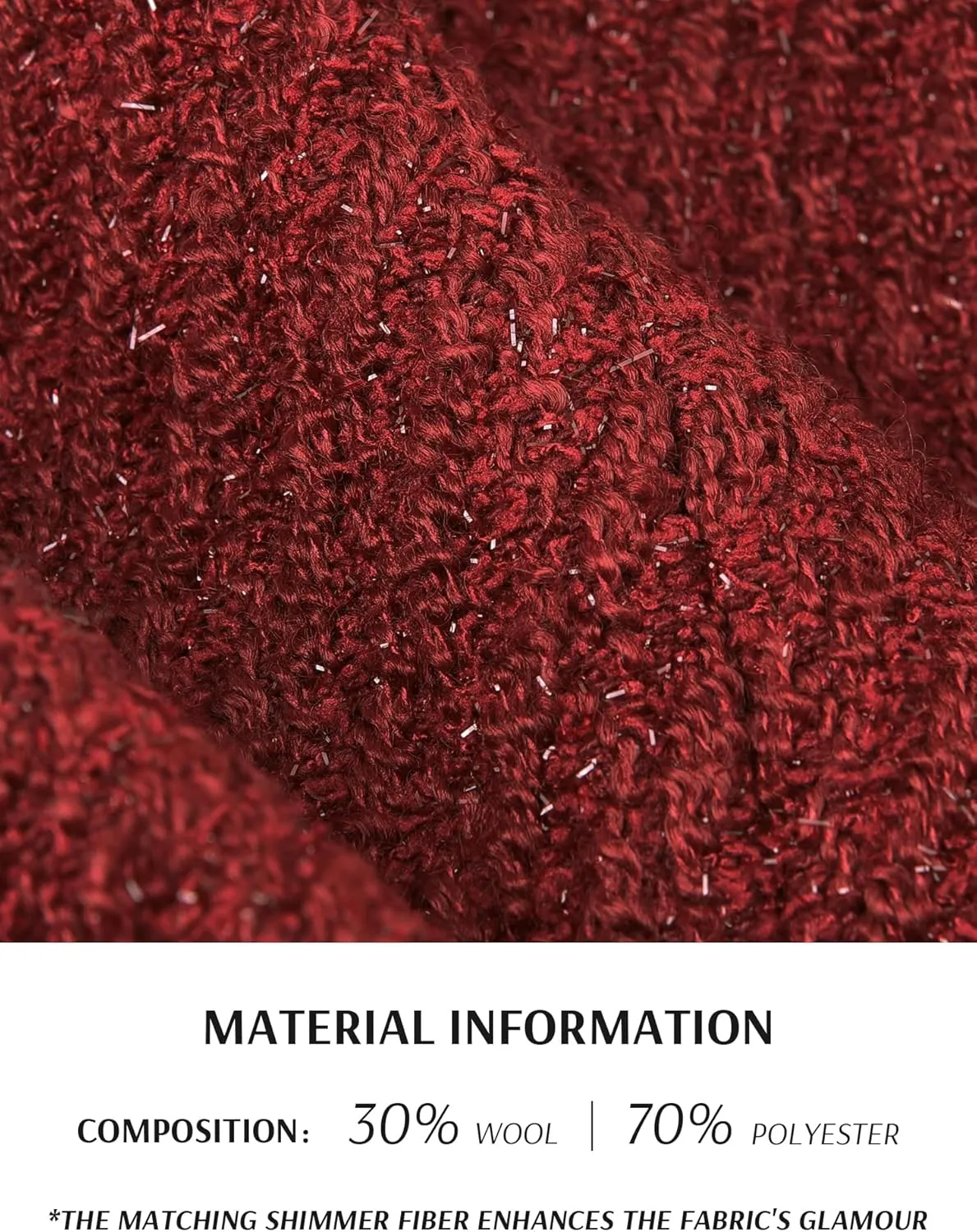 M.Infisavo Tweed Blazer Jackets for Women Fall Winter Long Sleeve Elegant Work Business Casual Cropped Jacket