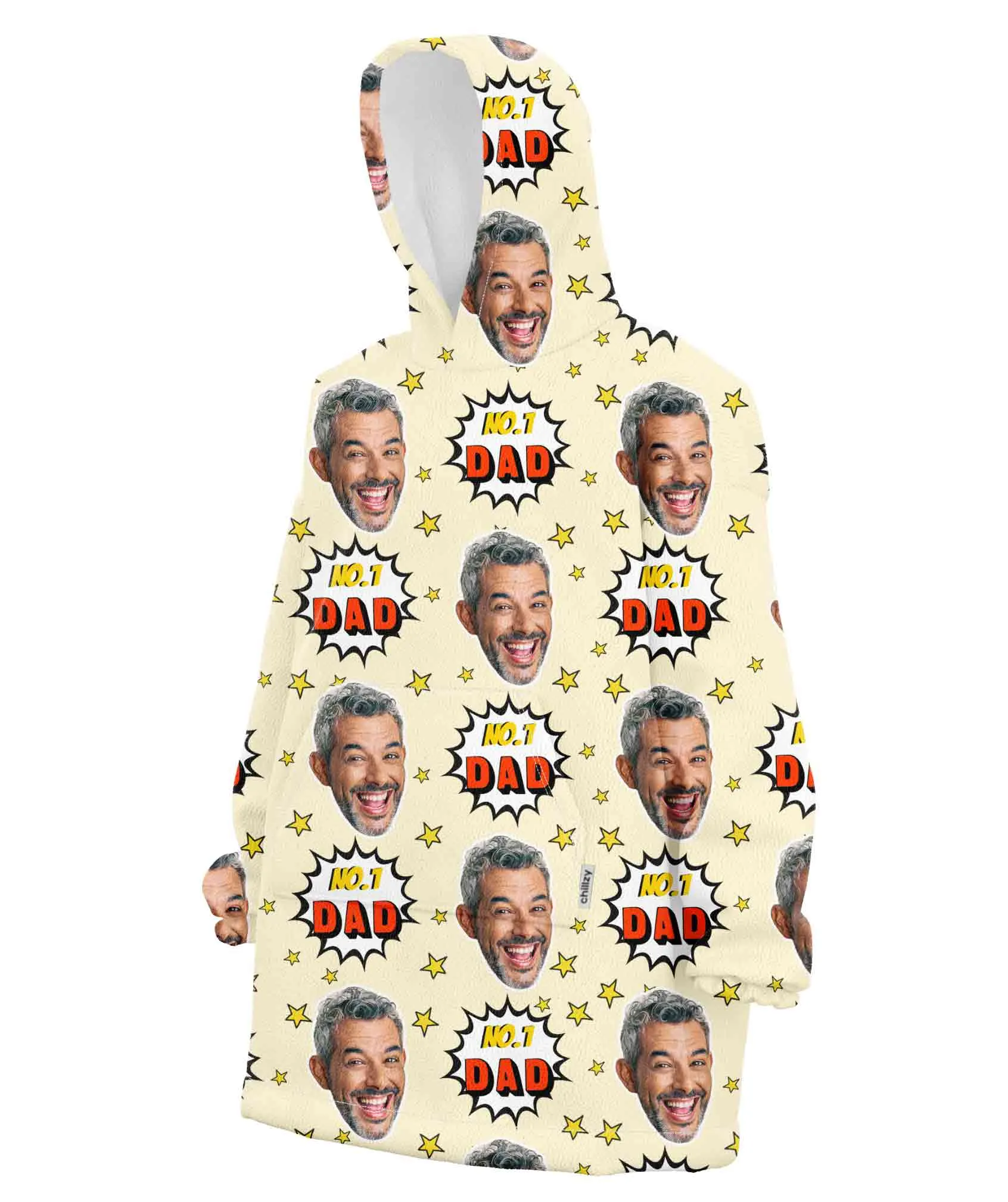 Number 1 Dad Hoodie Blanket