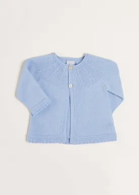 Openwork Detail Baby Cardigan in Blue (1-6mths)