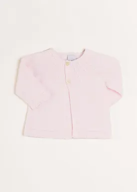 Openwork Detail Baby Cardigan in Pink (1-6mths)