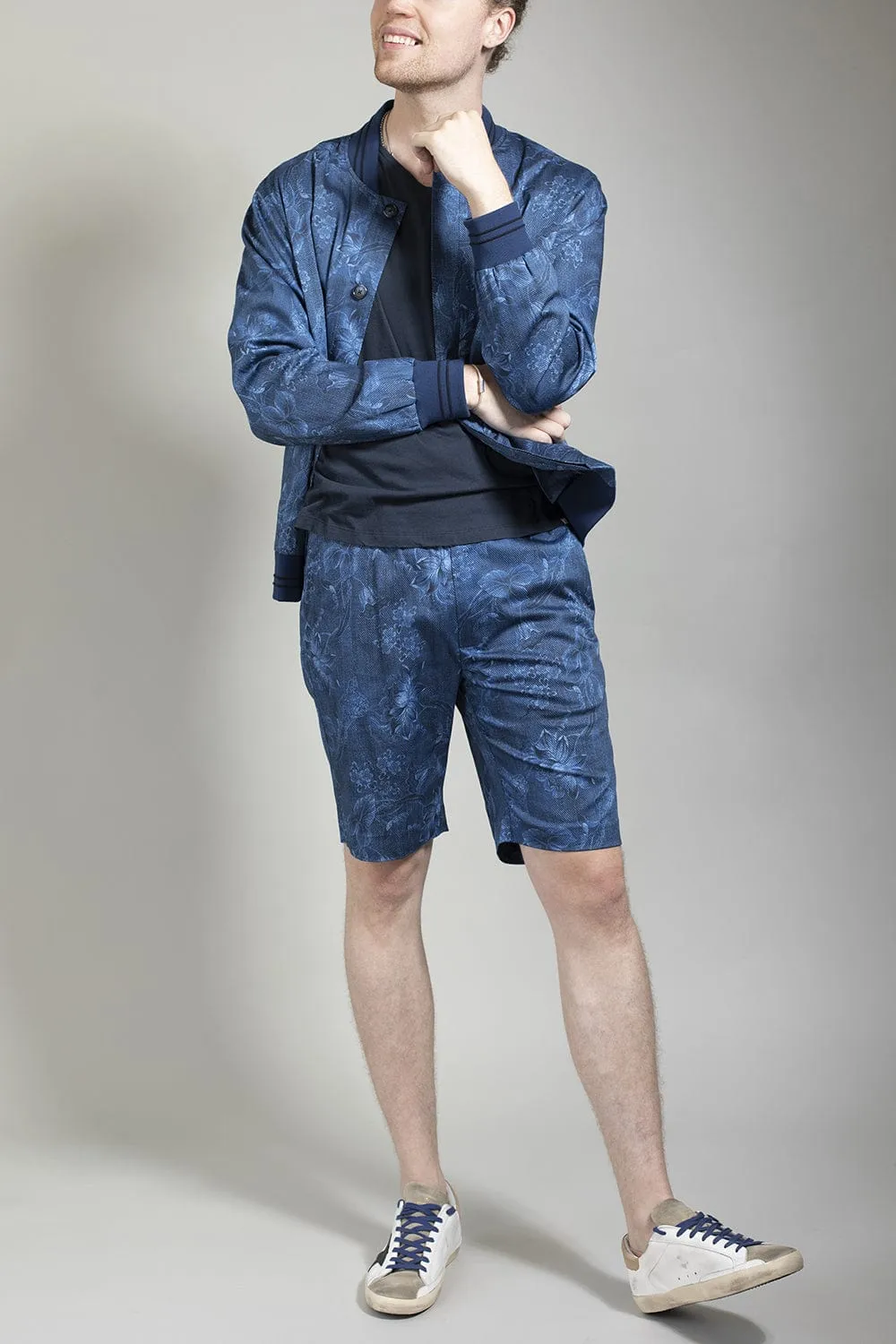 Pierre Button Blazer - Navy