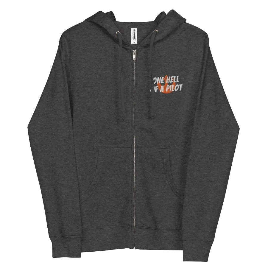 Poe One Hell of a Pilot Premium Zip Up Hoodie